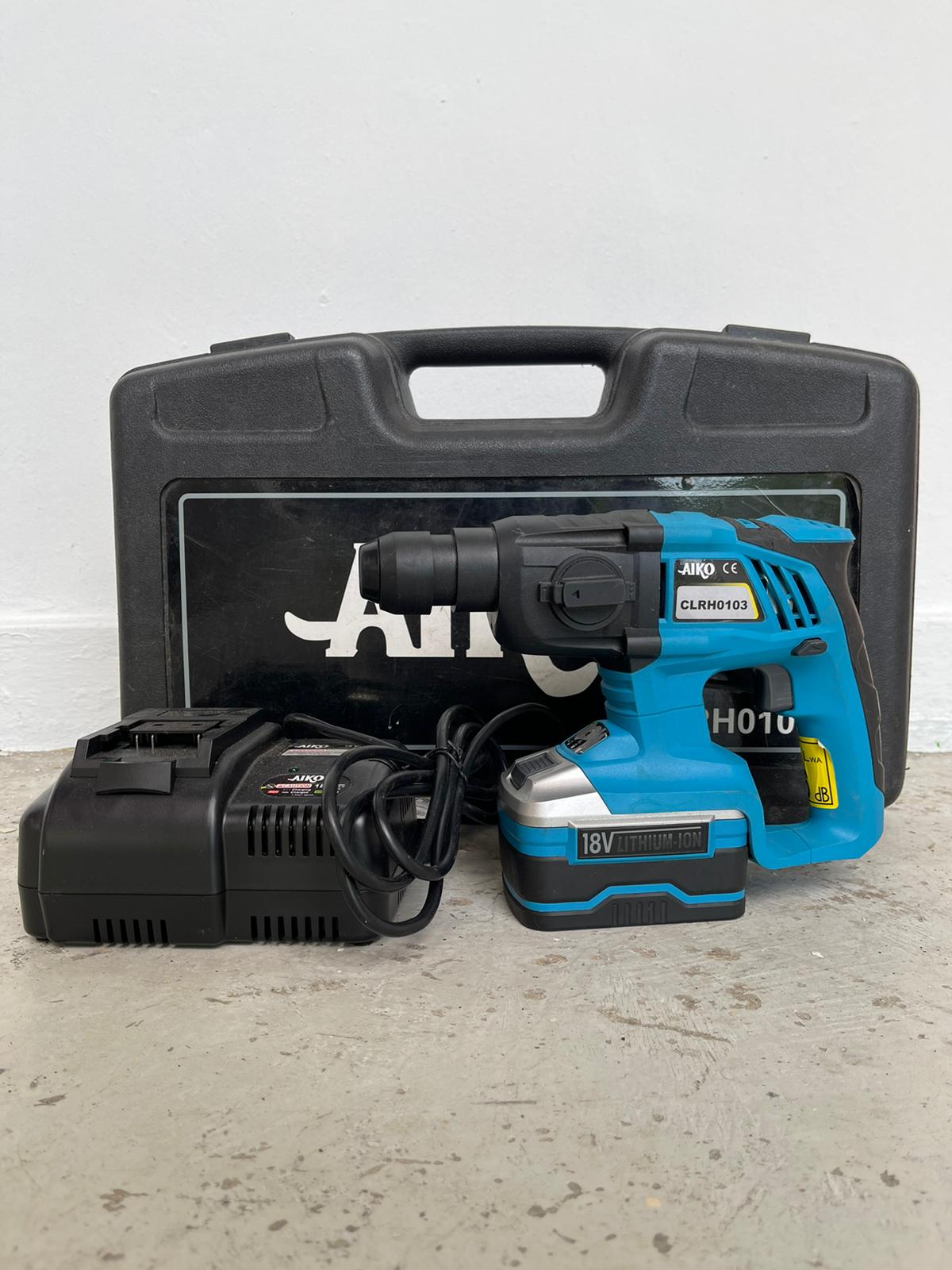 Aiko 18V Big Rotary Hammer with 3.0Ah Battery - Powerful Cordless Hammer Drill for Concrete, Brick & Masonry | Model CLRH0103 | Ideal for Construction, Demolition & DIY Home Projects
