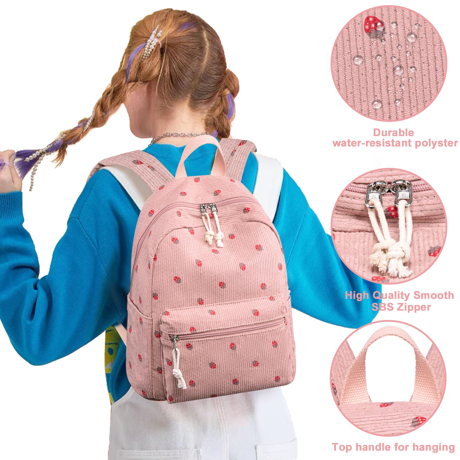 Bluboon Mini Backpack for Girls, Women & Teens - Cute Small Backpack Purse for School, Travel & Daily Use | Lightweight Casual Bookbag for College, Work & Outings