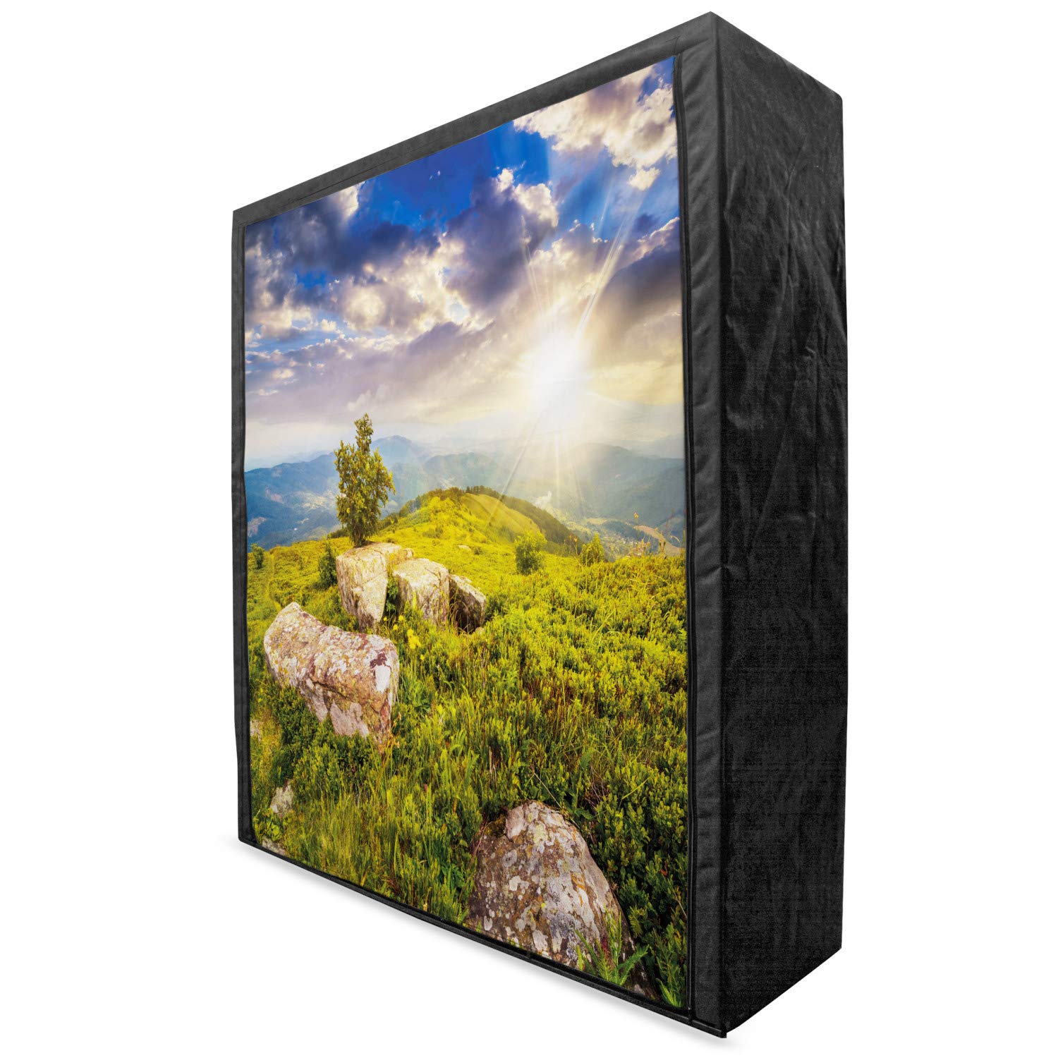 Ambesonne Portable Fabric Wardrobe with Shelves - 59