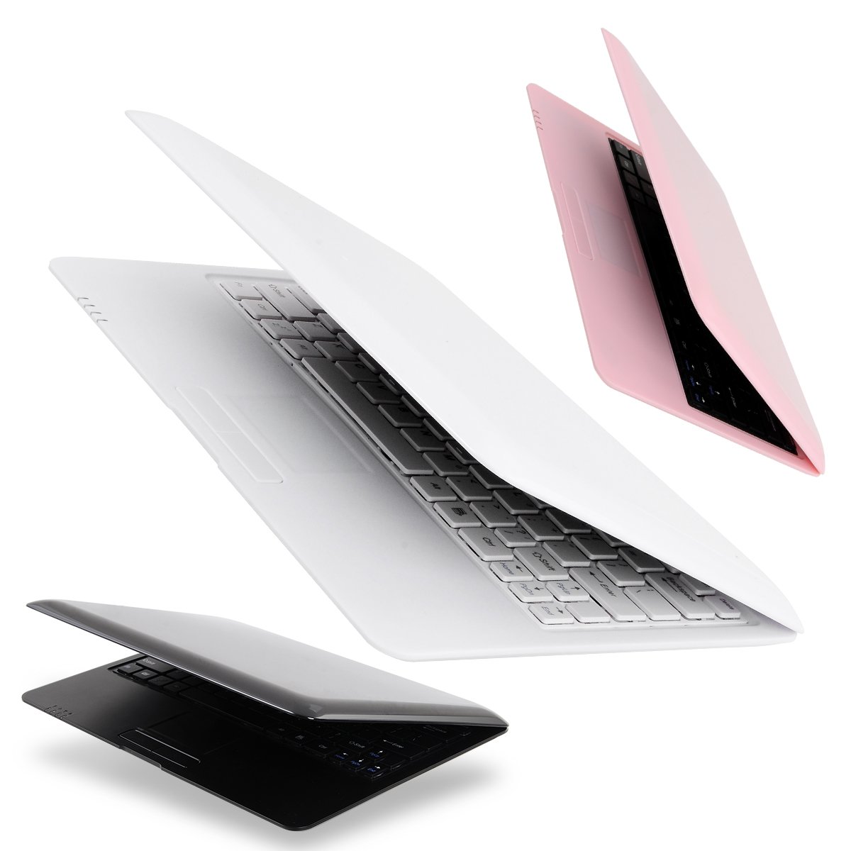 10.1 Inch Portable Laptop - Bigmachine Quad Core Mini PC with 8GB RAM, Android 6.0, WiFi, Webcam | Lightweight Notebook for Netflix, YouTube, Web Browsing | Perfect for Travel, Work & Entertainment (White)