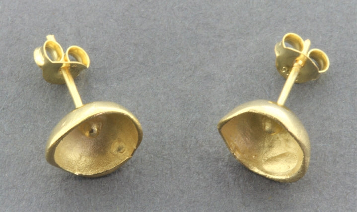 22K Gold Plated Sterling Silver Buttercup Stud Earrings - Elegant Floral Jewelry for Women, Perfect for Weddings, Parties & Everyday Wear