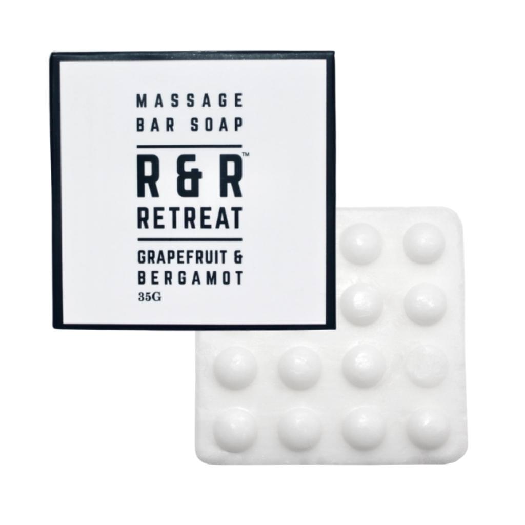 Retreat Massage Bar Soap 1.2oz (35g) - Natural Relaxing Aromatherapy Soap for Stress Relief & Self-Care - Perfect for Bath, Spa & Gift Giving