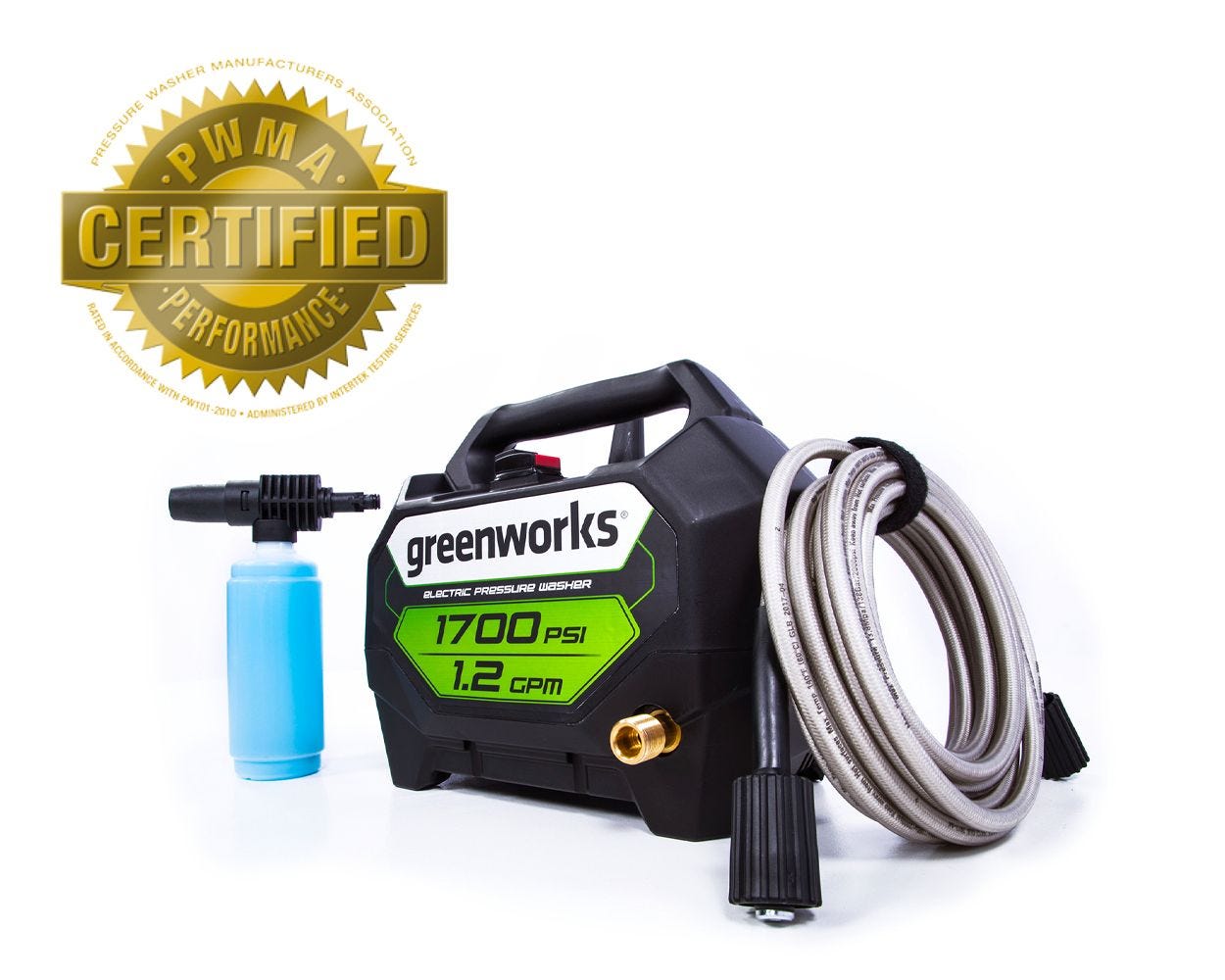 1700 PSI Electric Pressure Washer - 1.2 GPM Portable Power Cleaner for Home, Car, Deck & Patio Cleaning | Lightweight Hand Carry Design