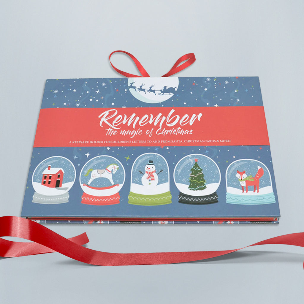 Christmas Keepsake Box - Handcrafted Wooden Memory Box for Holiday Ornaments & Family Treasures - Perfect for Storing Christmas Decorations, Cards & Seasonal Memories