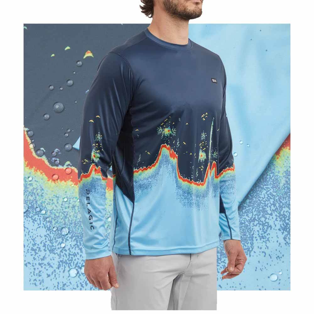 Pelagic Vaportek Sonar Performance Fishing Shirt - Moisture-Wicking & UV Protection for Saltwater & Freshwater Anglers