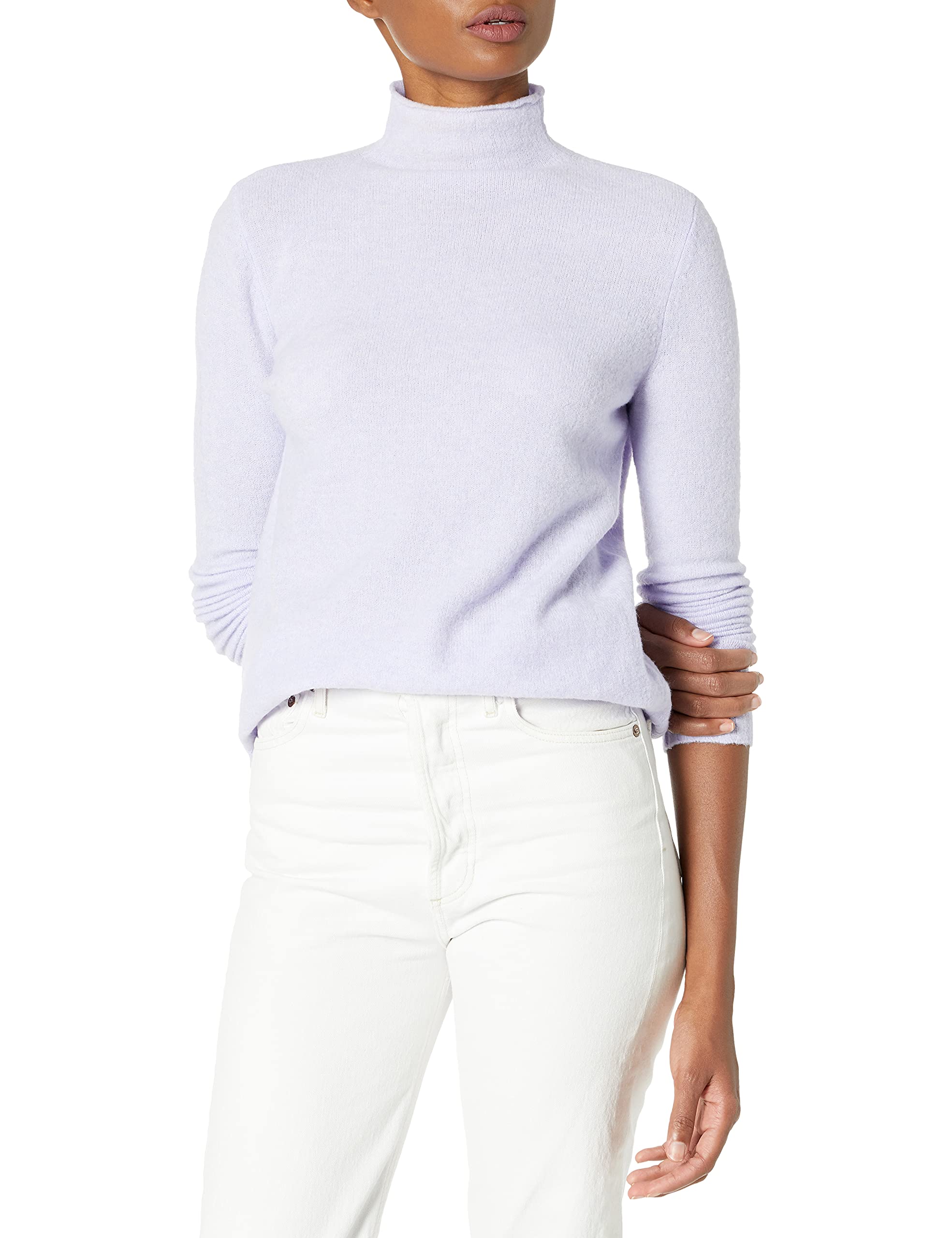 Goodthreads Women's Mid-Gauge Stretch Funnel Neck Sweater - Soft Knit Pullover for Fall & Winter - Perfect for Office, Date Night & Casual Outings