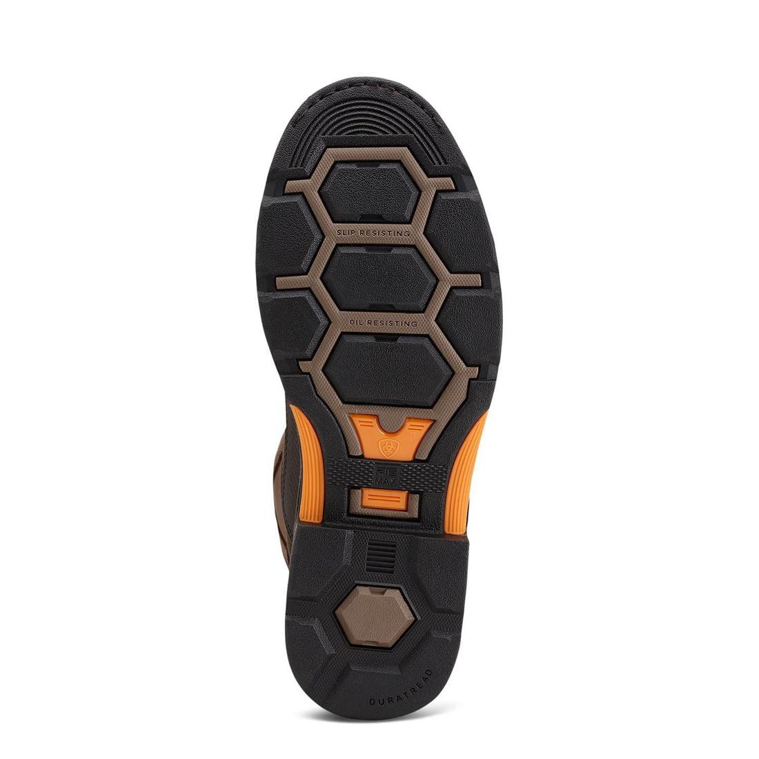 OverDrive XTR Composite Toe Waterproof Work Boots for Men - Brown Cordura Leather Safety Shoes - Ideal for Construction, Hiking & Outdoor Work