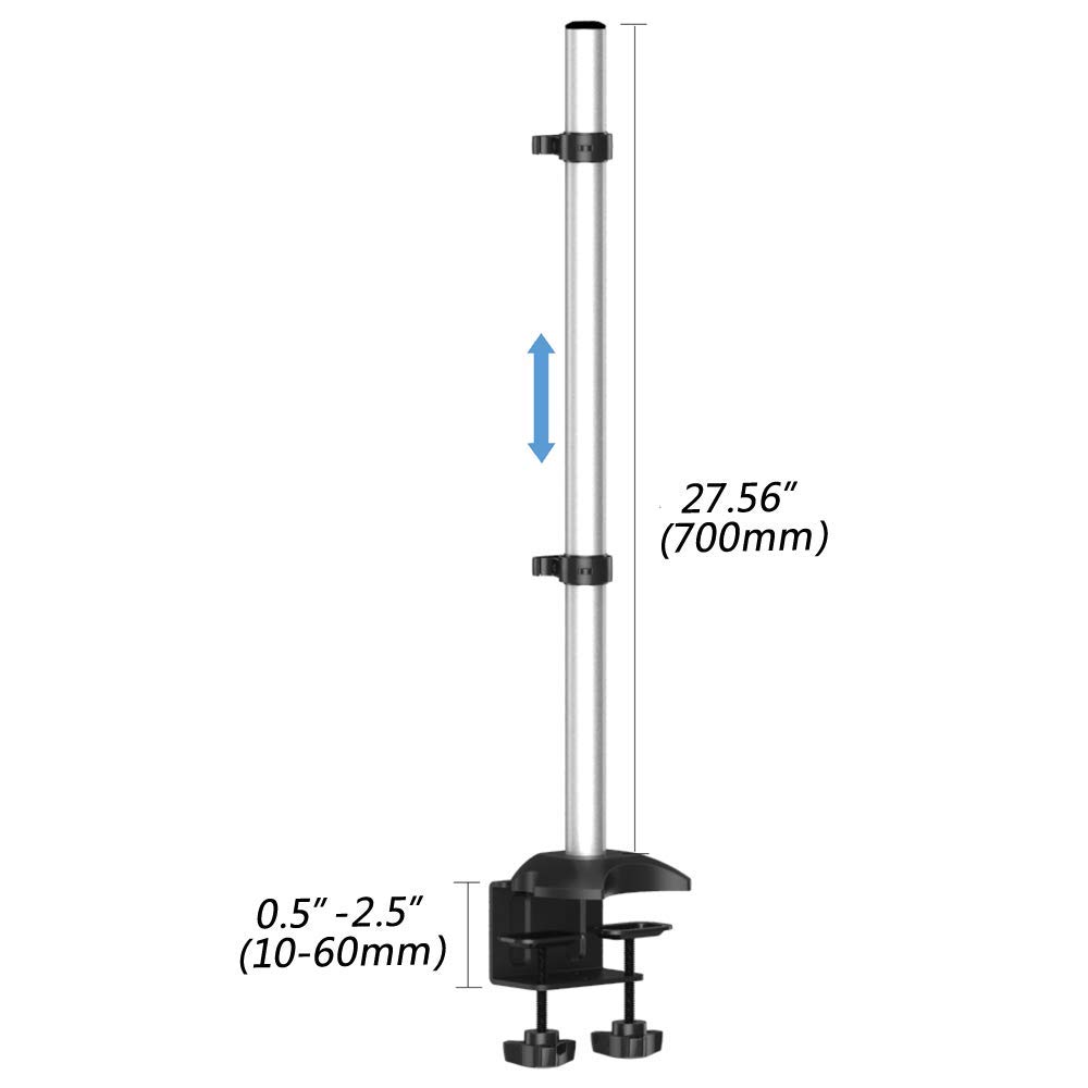 Cotytech Dual Monitor Stand with Quick Release - Adjustable Height for Vertical & Horizontal Setup (BL-DM143) - Perfect for Home Office & Gaming Setup