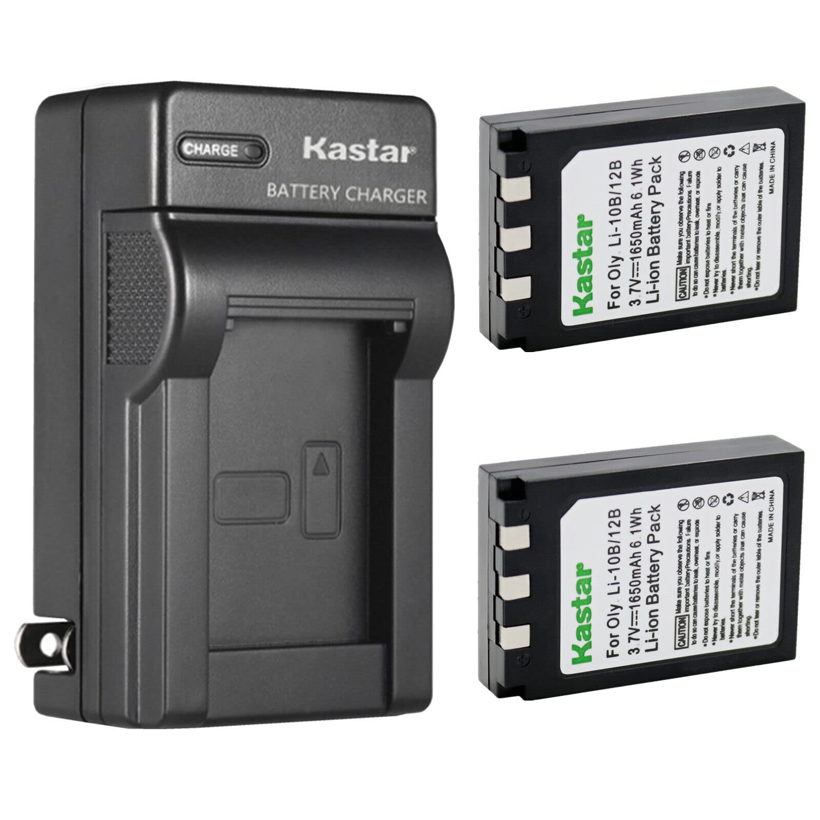 Kastar 2-Pack Replacement Battery & AC Wall Charger for Olympus Stylus 500/600/800/810/1000/Verve 800 Digital Cameras - Perfect for Travel Photography & Outdoor Shooting