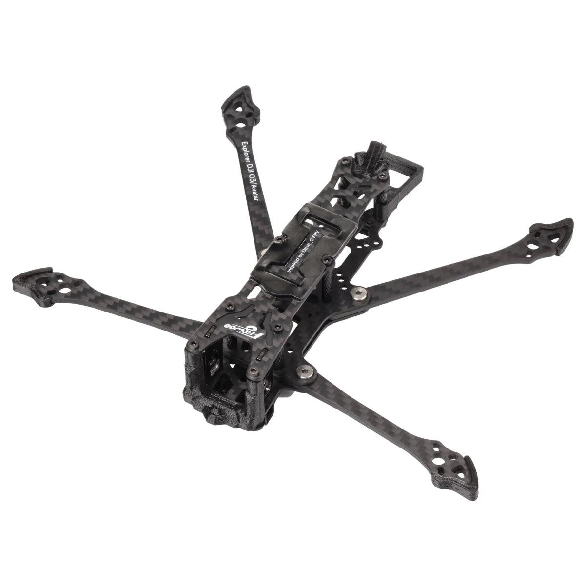 Flywoo Explorer LR HD O3 Deadcat Long Range 4 Frame Kit for FPV Drone - Lightweight Carbon Fiber Frame with HD Camera Mount - Perfect for Aerial Photography, Cinematic Shots & Long Distance FPV Flying