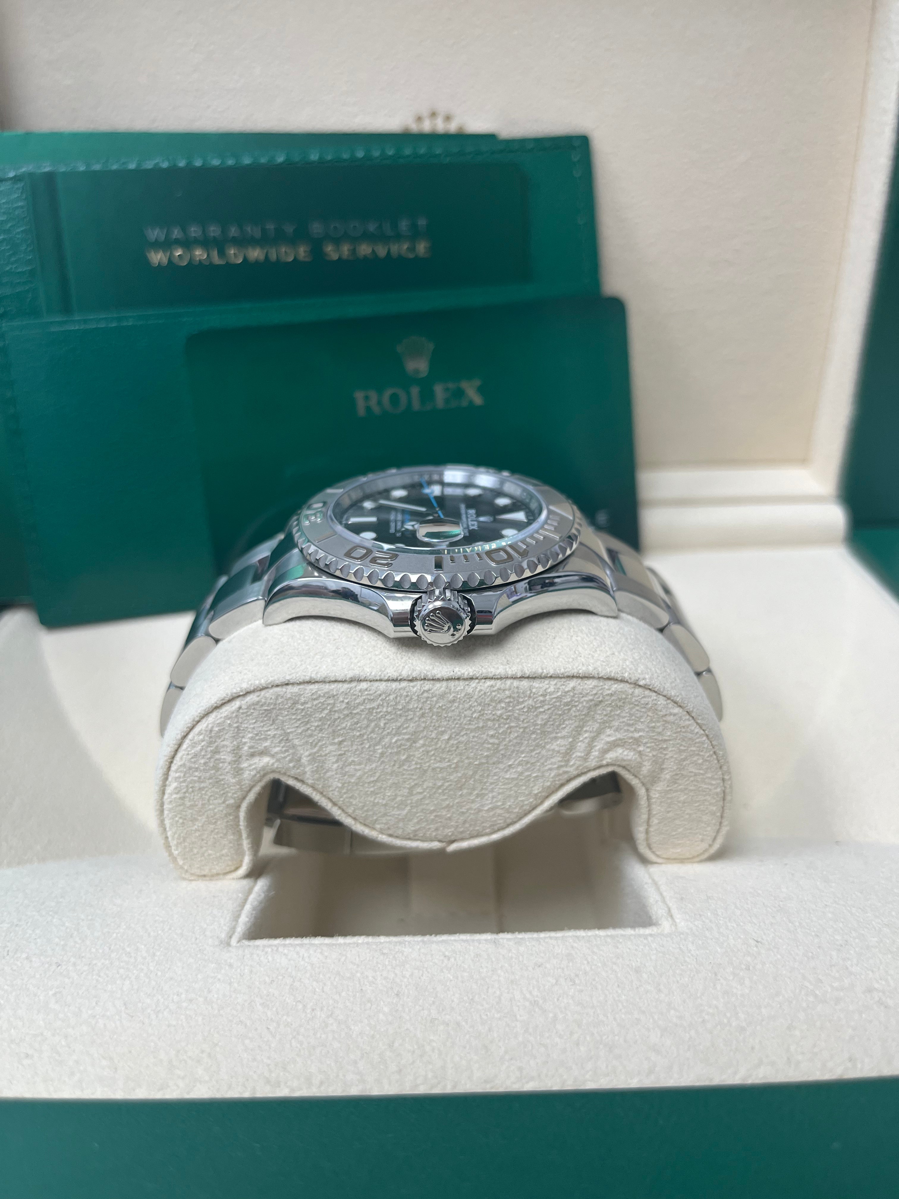 Rolex Yacht Master 40mm Platinum & Stainless Steel Watch - Dark Rhodium Dial (Ref# 126622) | Luxury Men's Diving Watch for Sailing, Yachting & Special Occasions