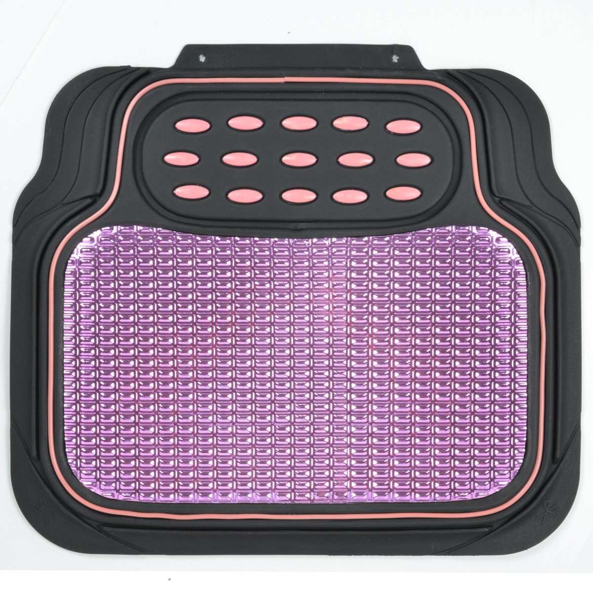 BDK Pink & Black Car Mats - Anti-Slip Floor Mats for Women, SUVs & Vans - Stylish Car Accessories