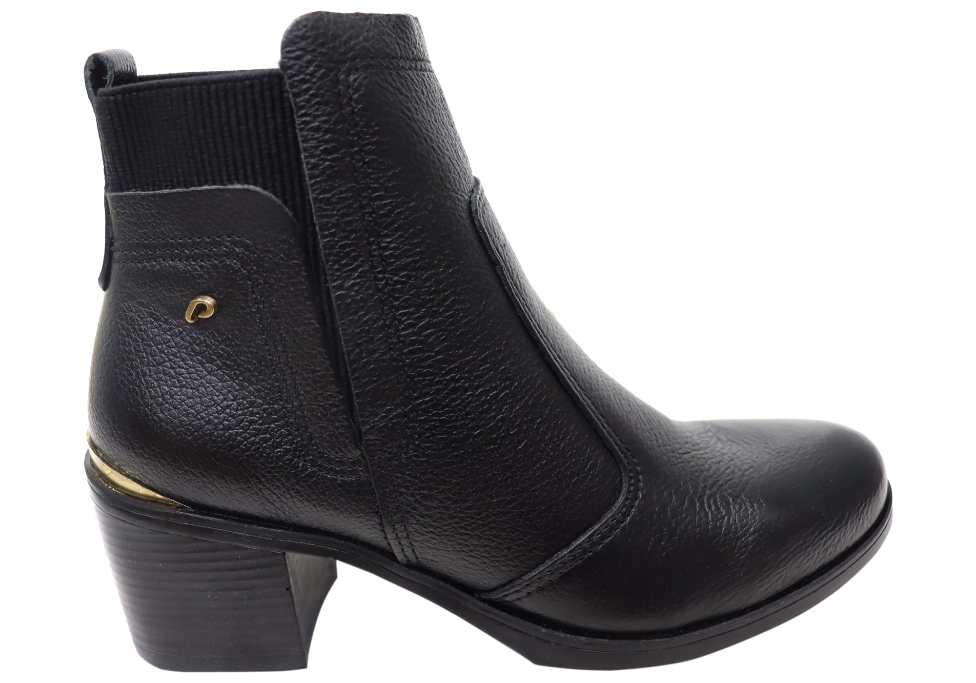 Pegada Lane Women's Mid Heel Leather Ankle Boots - Made in Brazil - Comfortable & Stylish for Work, Party & Everyday Wear