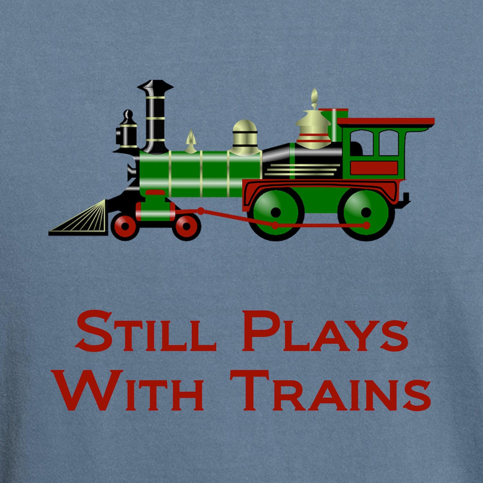 Still Plays with Trains T-Shirt for Men | Comfort Colors® Cotton Tee | Casual Wear & Train Enthusiast Gift