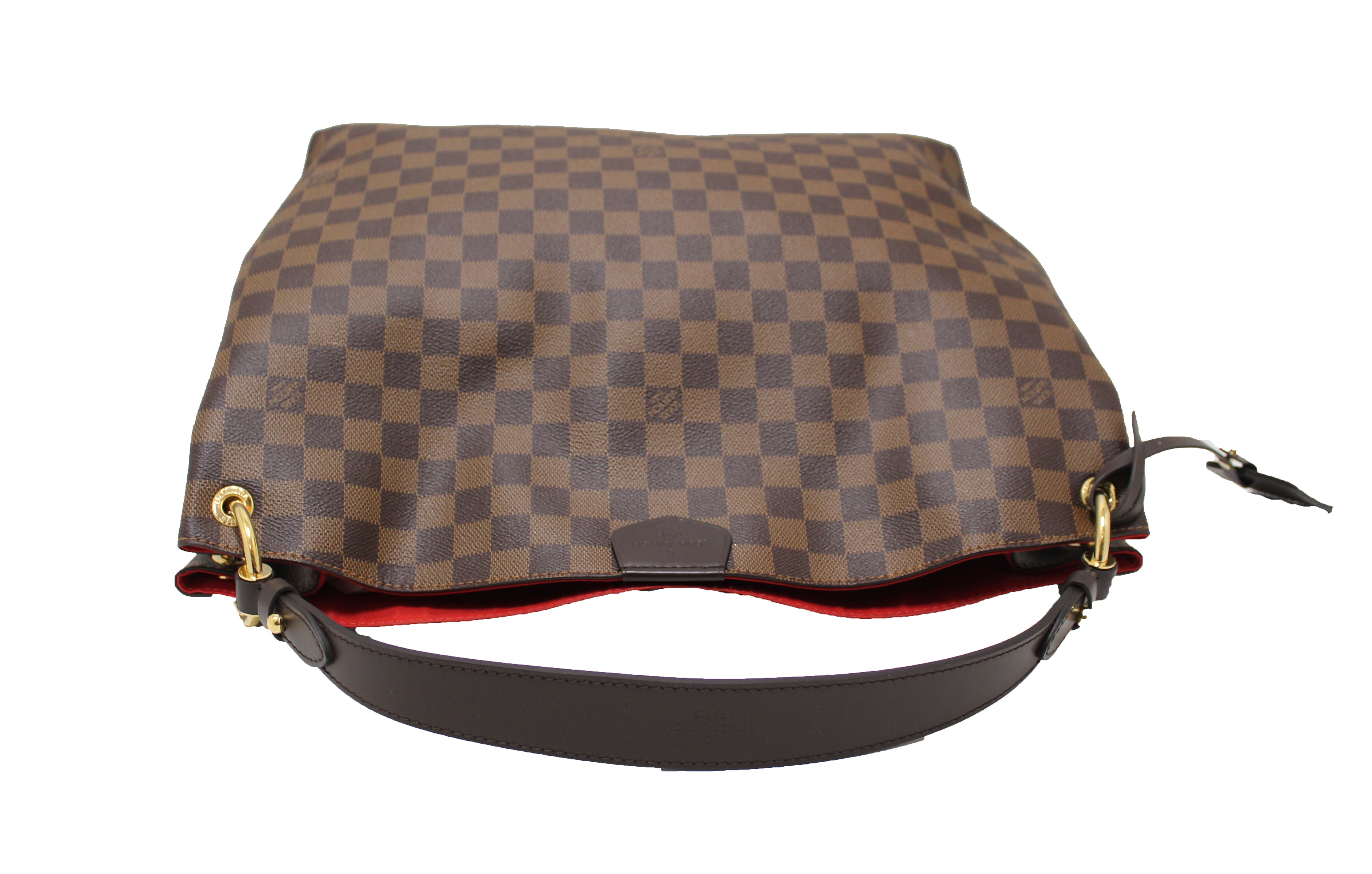 Authentic Louis Vuitton Damier Ebene Graceful MM Hobo Shoulder Bag for Women - Luxury Leather Handbag, Fashionable Crossbody Purse for Work, Travel & Everyday Use