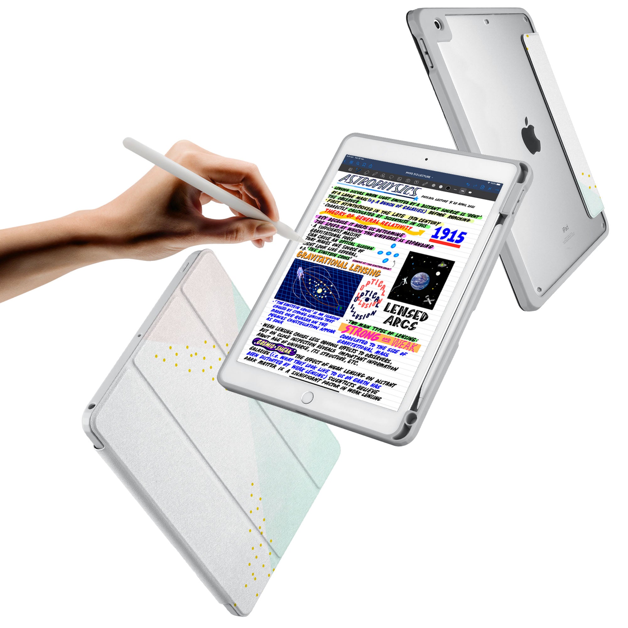 Premium iPad 360 Elite Case - Slim Protective Cover with Auto Sleep/Wake | Scandinavian Minimalist Design for iPad Pro/Air | Perfect for Work, Travel & Home Use