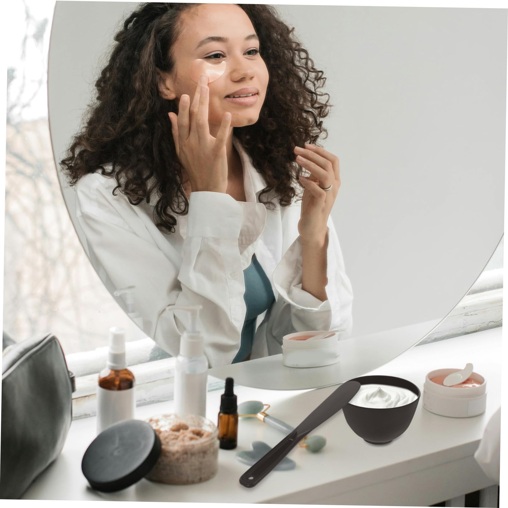Professional DIY Facial Mask Mixing Bowl & Stick Set for Homemade Skincare - Perfect for Mixing Clay, Charcoal & Sheet Masks at Home