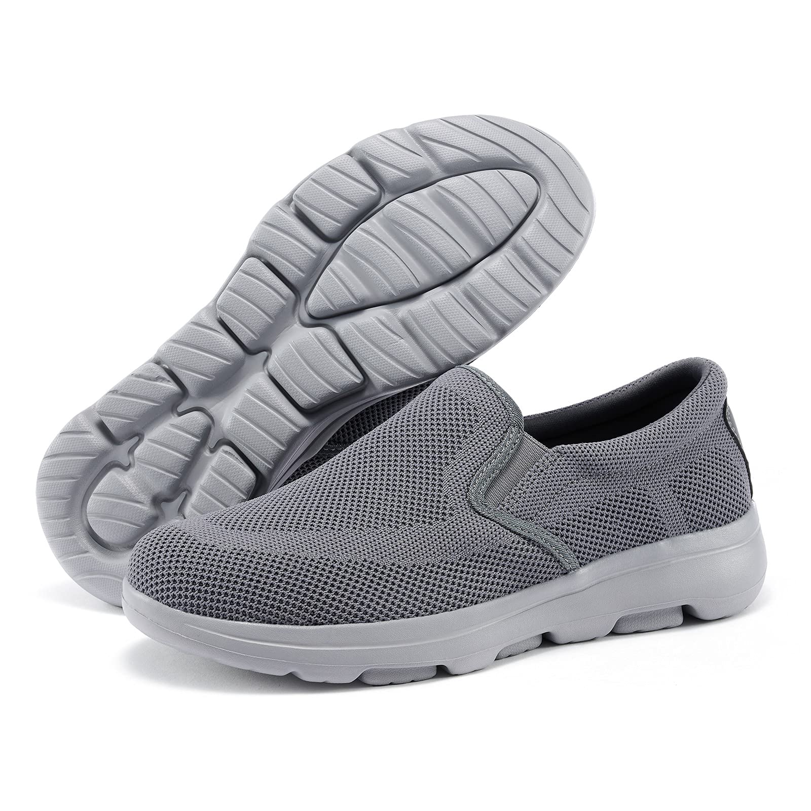 TIOSEBON Men's Breathable Mesh Slip-On Loafers - Lightweight Walking Shoes for Work, Driving & Tennis | Comfortable Casual Shoes for Men