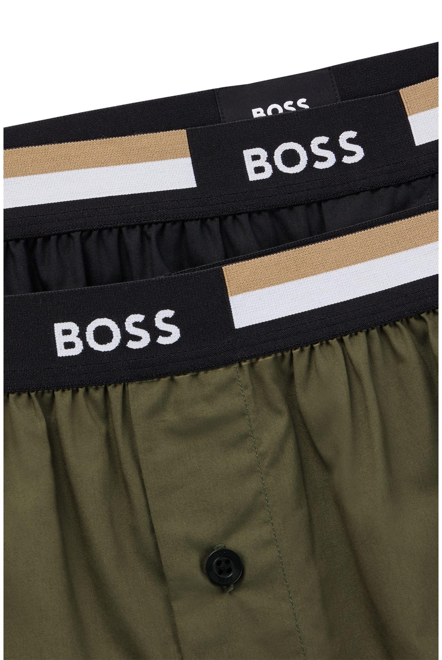BOSS Men's 2-Pack Boxer Shorts - Soft Cotton Breathable Underwear for Everyday Comfort - Perfect for Workout, Sleep & Casual Wear