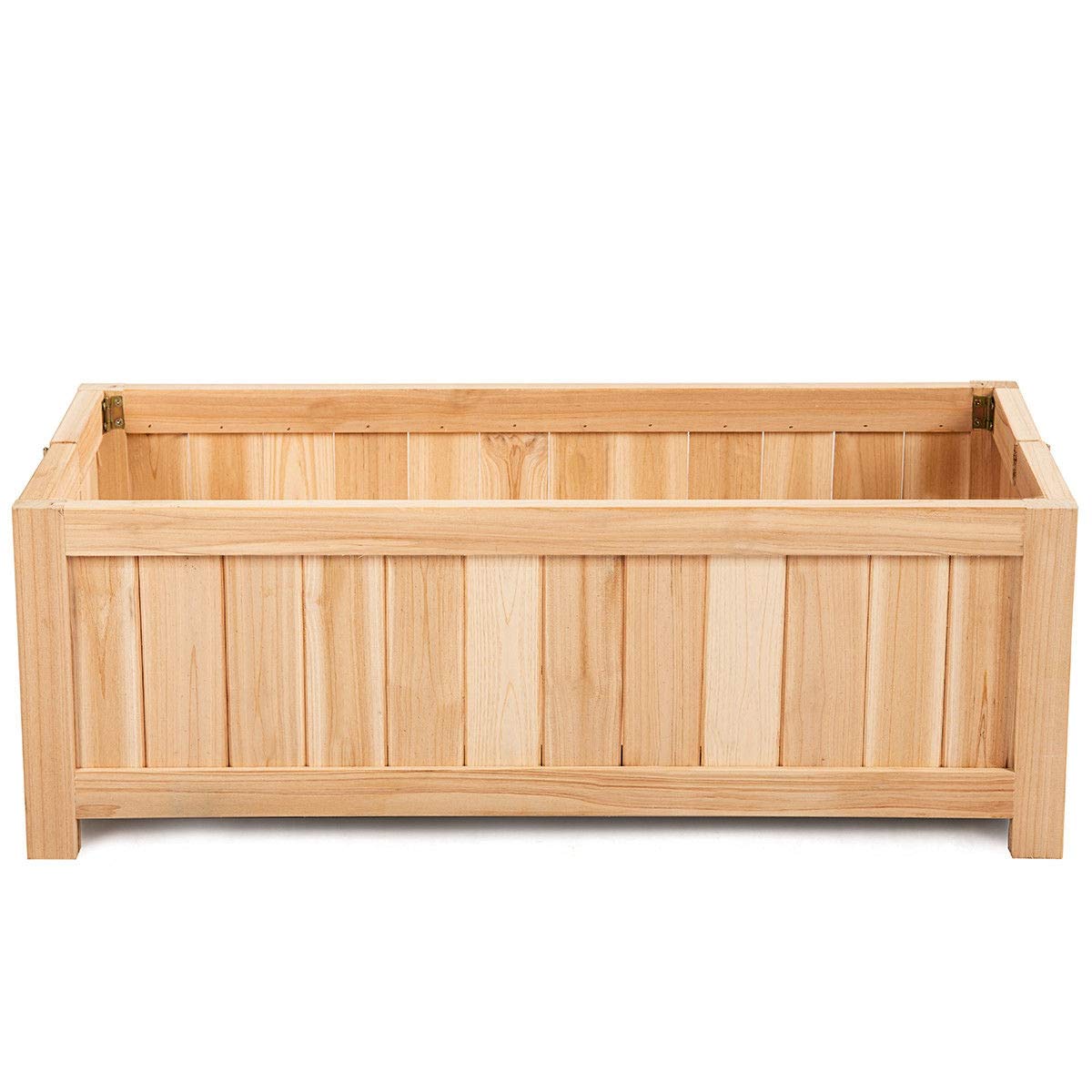 **Natural Wood Raised Garden Bed - Foldable Rectangular Planter Box for Vegetables, Flowers & Herbs - Outdoor Gardening for Backyard, Patio, Lawn & Window Sills**    *(Perfect for Urban Gardening, Small Spaces, and Homegrown Organic Produce!)*