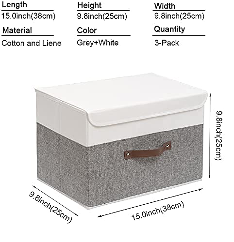 Yawinhe 6-Pack Large Collapsible Storage Baskets for Clothes, Shelves & Home Organization - Foldable Fabric Bins for Bedroom, Closet, Laundry & Toy Storage