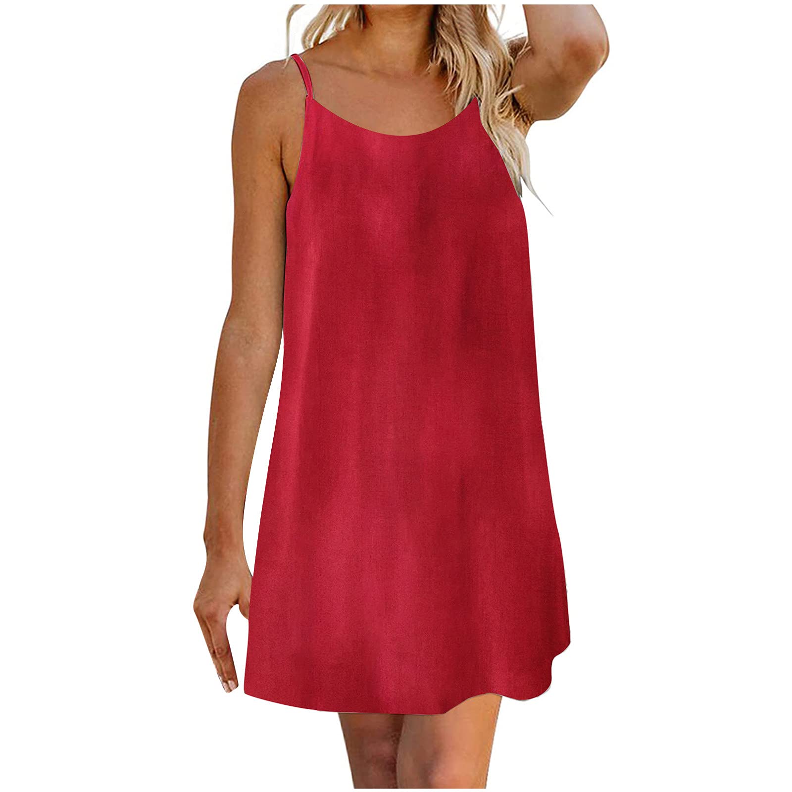 ORT Women's Tie Dye Print V-Neck Summer Dress - Short Sleeve Casual Plus Size T-Shirt Dress for Beach, Vacation & Everyday Wear