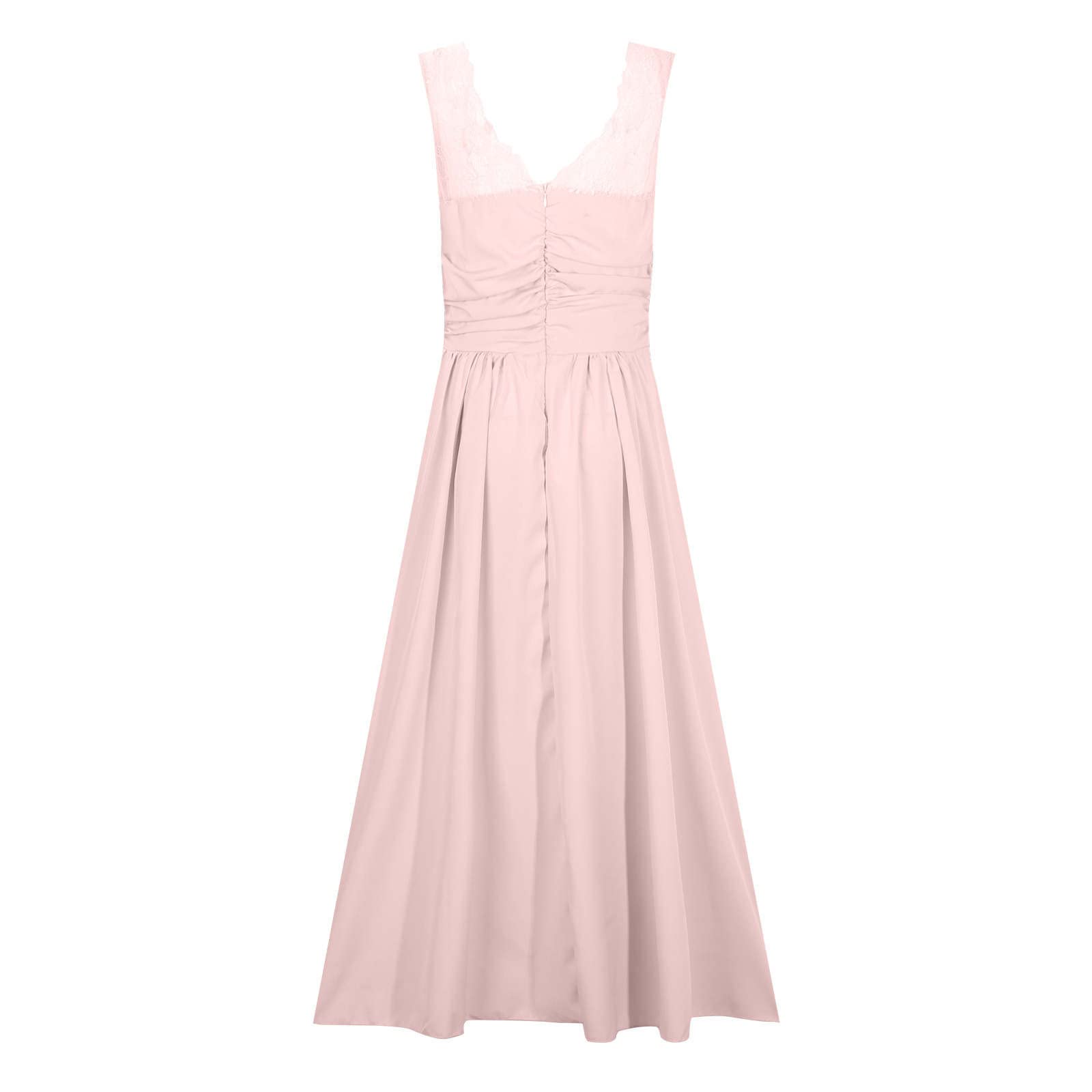 Elegant Women's Long Chiffon Bridesmaid Dress with V-Neck & High Slit - Wedding Guest, Prom & Formal Gown - Perfect for Bridal Parties, Evening Events & Special Occasions