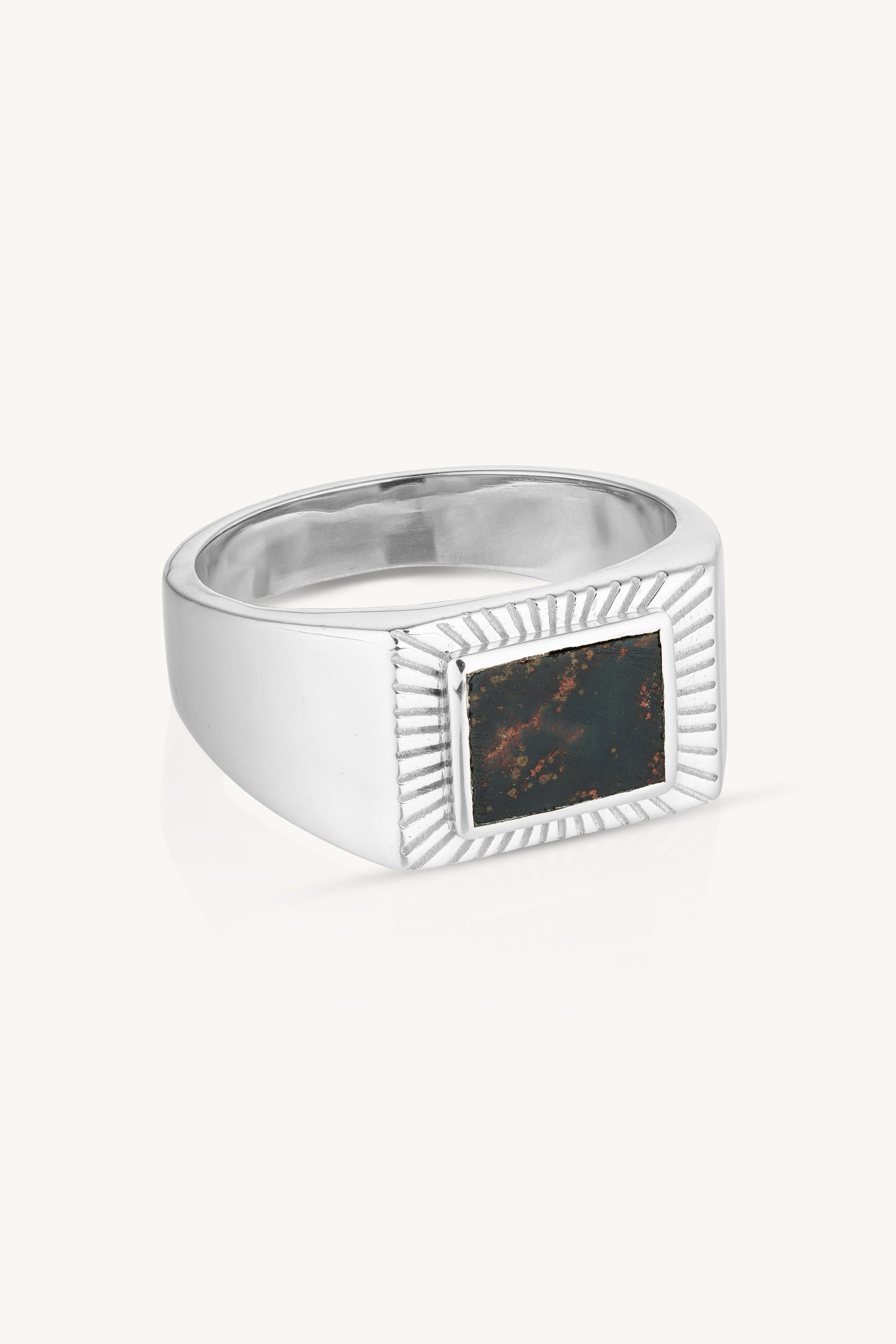 Harvey Sterling Silver Signet Ring for Men - Classic Engraved Personalized Jewelry Gift for Weddings, Anniversaries & Special Occasions