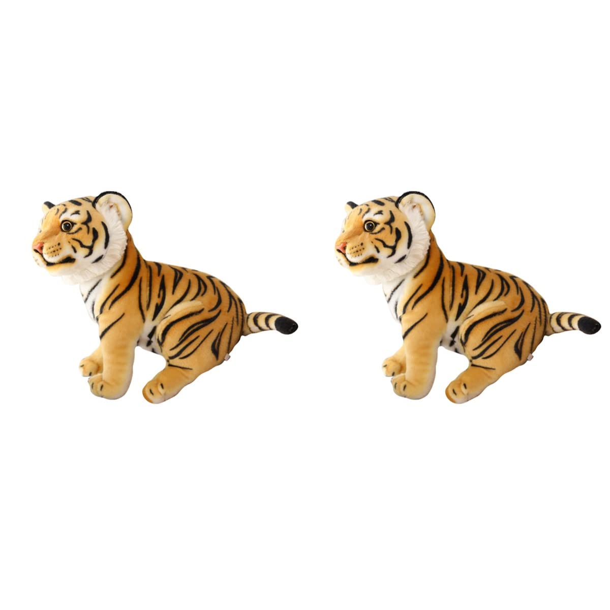 ABOOFAN 2 Pack Realistic Tiger Plush Stuffed Animals - Cute Soft Toy for Kids, Bedroom Decor, Birthday Party Favors, Baby Shower Gifts - Perfect for Nursery, Playroom, and Themed Events