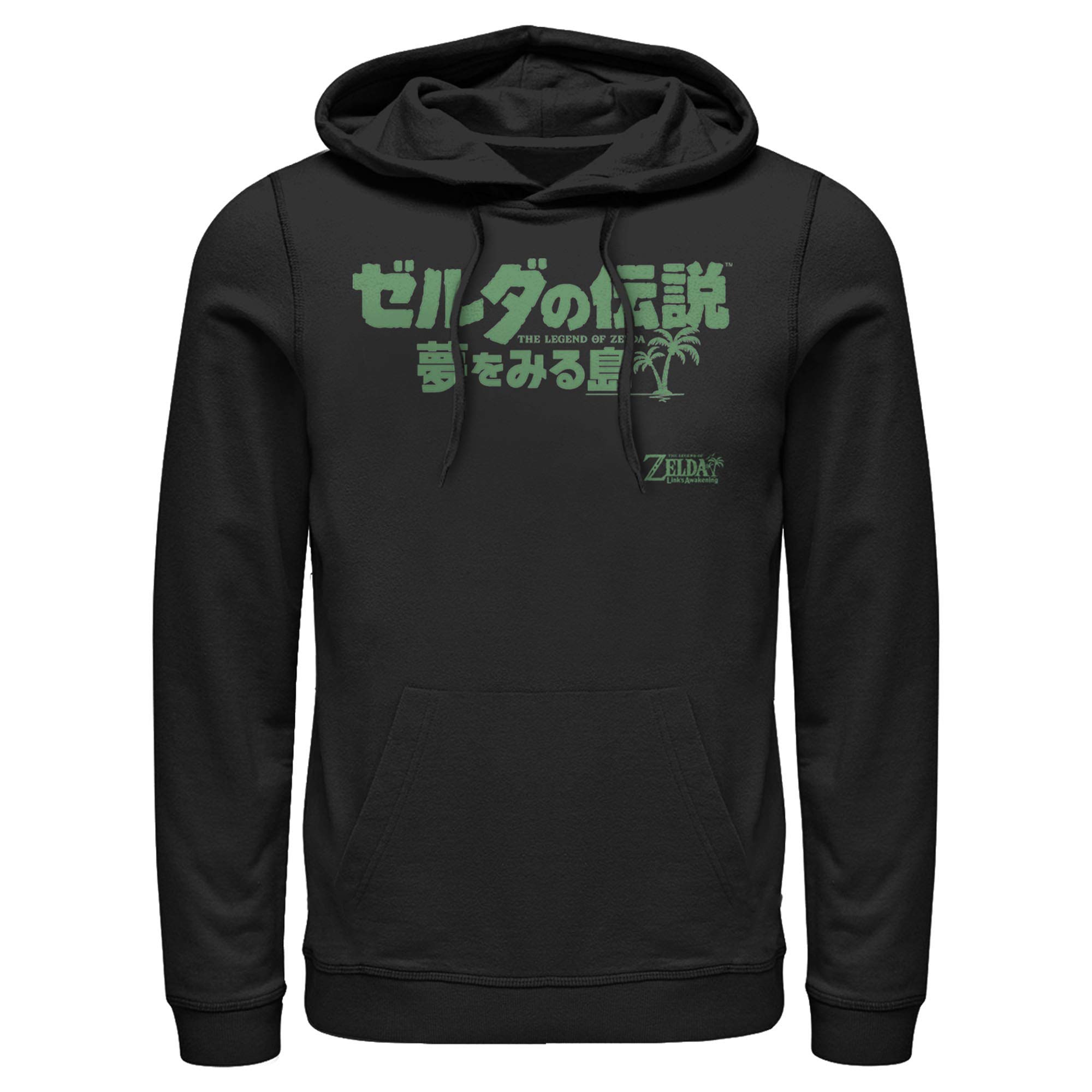 Nintendo Legend of Zelda Link's Awakening Japanese Logo Men's Hoodie - Comfortable Pullover Sweatshirt for Gaming Fans & Anime Lovers