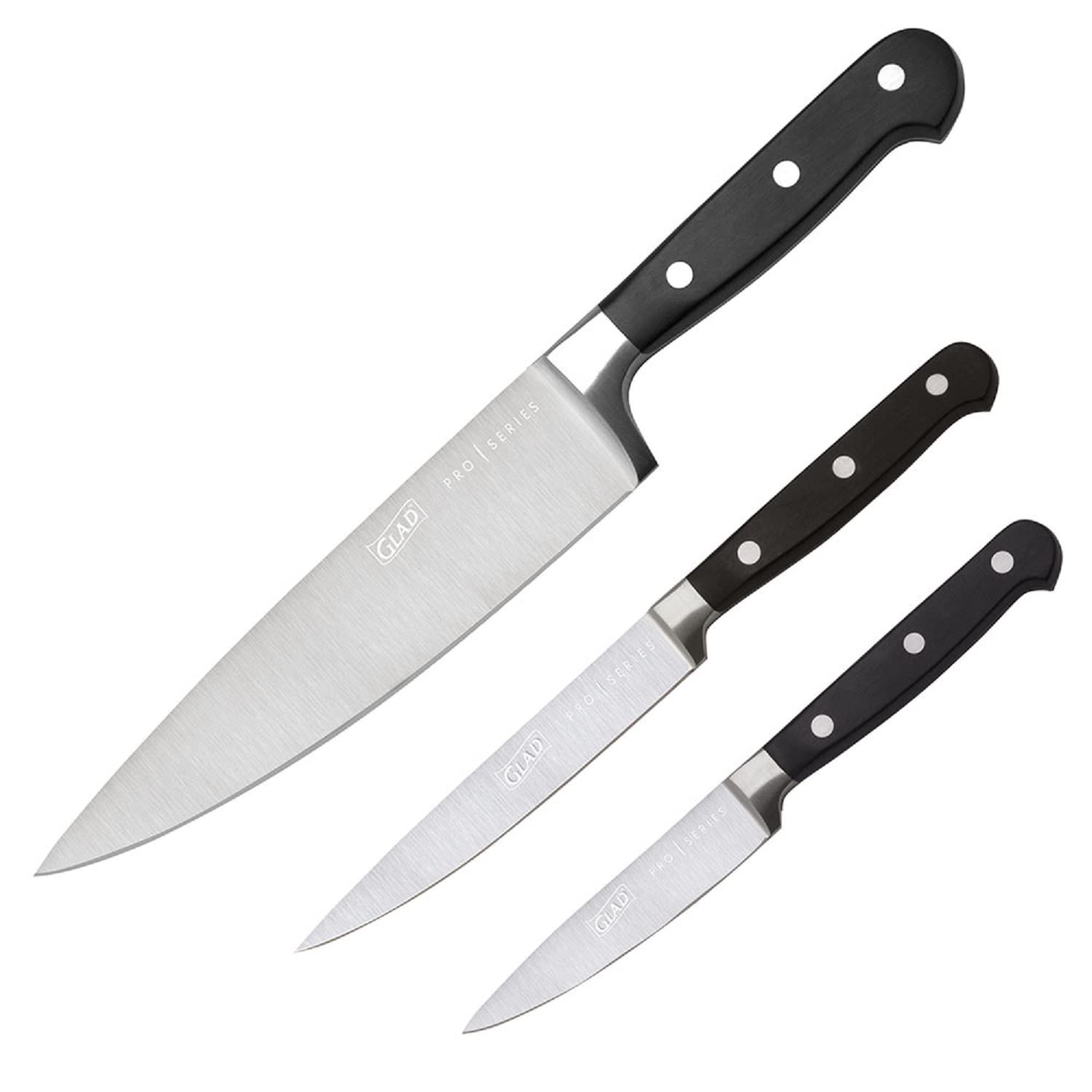 Premium 3-Piece Kitchen Knife Set - Stainless Steel Paring, Utility & Chef Knives with Razor-Sharp Rust-Resistant Blades | Professional Cutlery for Cooking, Slicing & Food Prep | Ideal for Home Chefs & Culinary Enthusiasts