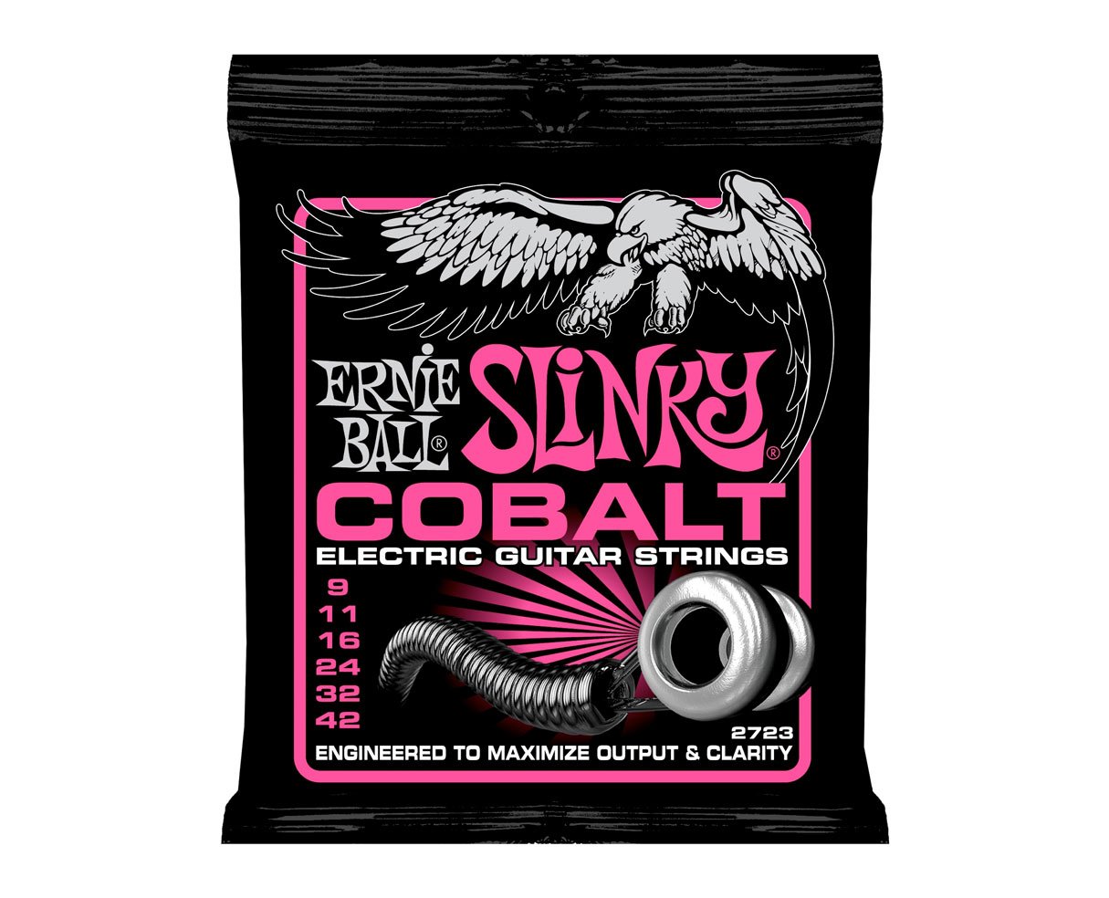 Ernie Ball 2723 Cobalt Super Slinky Electric Guitar Strings - 6 Sets Pack for Rock, Blues & Metal Performances
