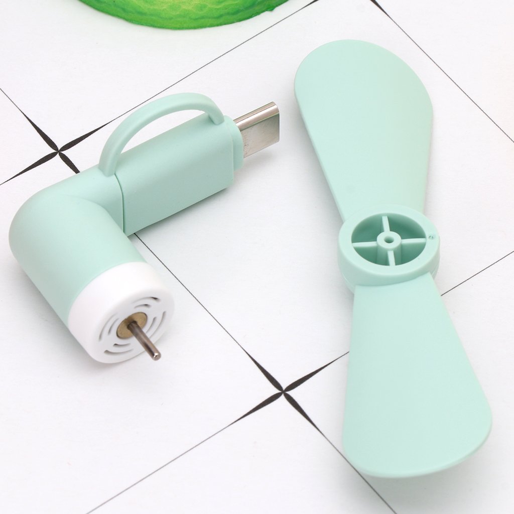 Portable USB Desk Fan with Removable Base - Low Power Consumption for Power Bank, PC, Laptop - Perfect for Office, Home & Travel Use