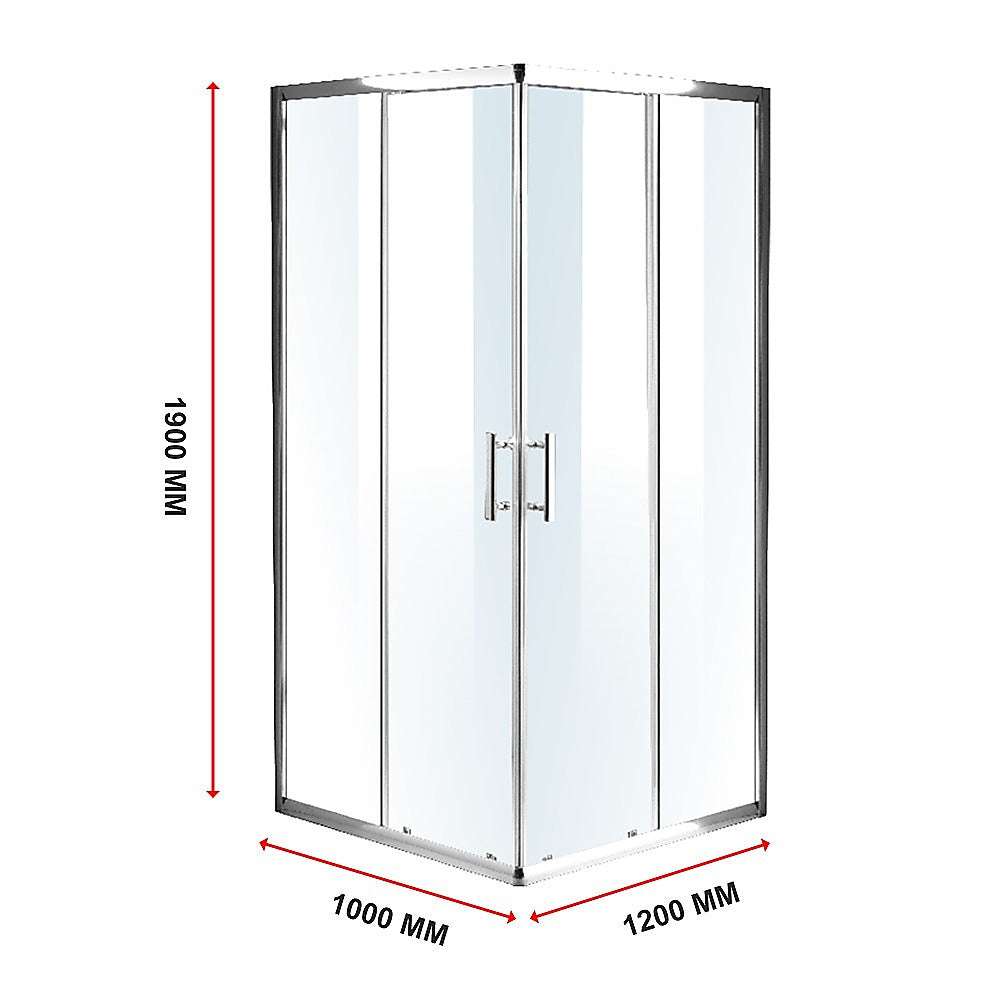 Della Francesca 1000 x 1200mm Sliding Door Shower Screen - Tempered Nano Safety Glass for Bathroom, Waterproof & Durable - Perfect for Modern Home, Hotel, and Spa Renovations