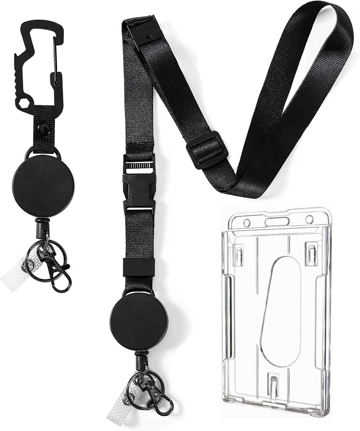 Heavy Duty Retractable Lanyard with Breakaway Safety - for ID Badges & Keys | Office & Event Use