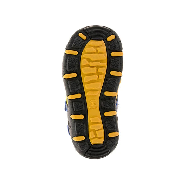 Kamik Navy/Citrus Seaturtle Toddler Sandals - Waterproof Beach Shoes for Boys & Girls - Perfect for Summer Play, Pool & Outdoor Adventures