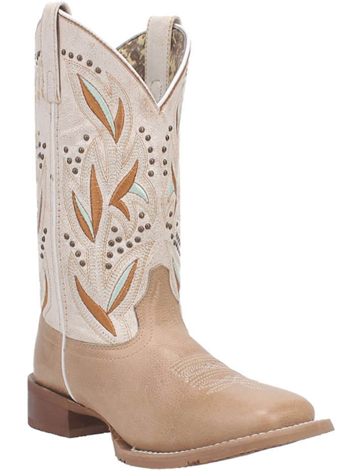 Laredo 5603 Women's LYDIA Square Toe Western Boots in Tan Sand - Perfect for Country Dancing, Rodeos & Western Fashion