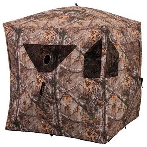 Ameristep Brickhouse Ground Blind - Camouflage Hunting Blind for Deer & Turkey - Portable & Durable for Outdoor Hunting & Wildlife Observation