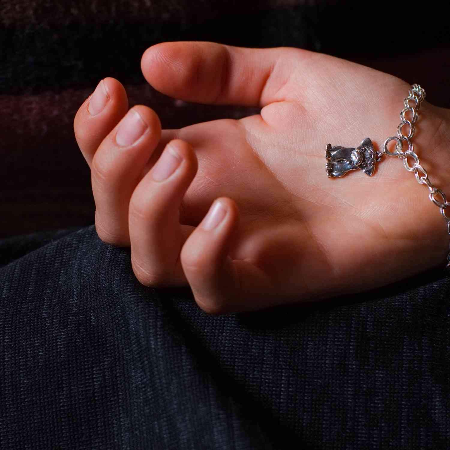 Handmade Standing Pug Dog Charm for Bracelets - Unique Pug Lover Gifts for Women - USA Crafted Jewelry - Perfect for Birthday, Anniversary & Dog Mom Presents