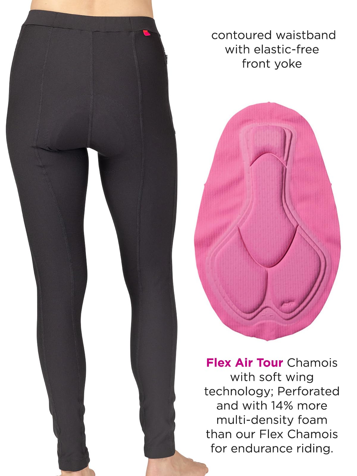 Women's Terry Cycling Padded Bike Pants - Thermal Winter Bicycle Tights with Pockets & Leg Grippers for Cold Weather Riding, Commuting & Outdoor Sports