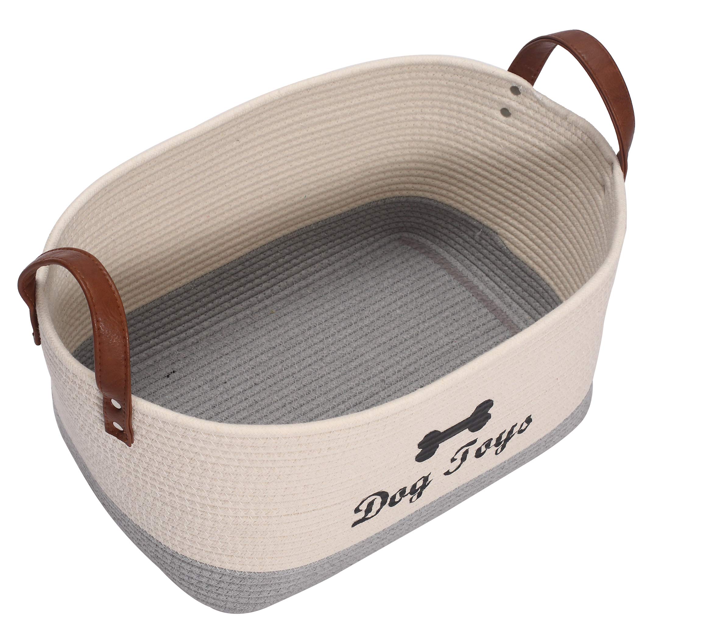 Extra Large Cotton Dog Toy Storage Basket - 16.5