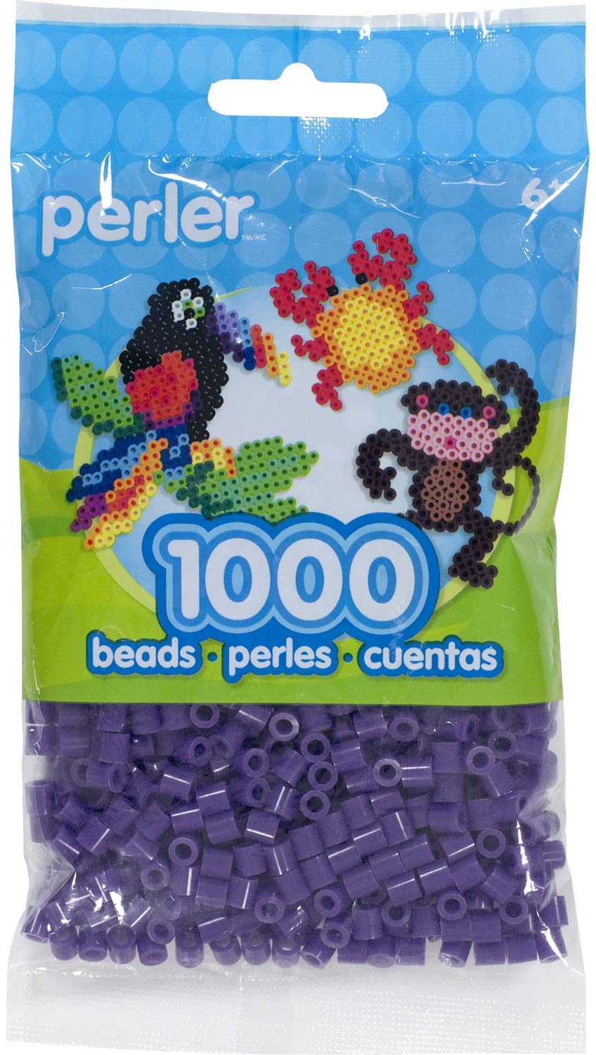 Perler Fuse Beads for DIY Crafts - 1000 Small Grape-Colored Beads for Kids' Art Projects, Jewelry Making & Home Decor