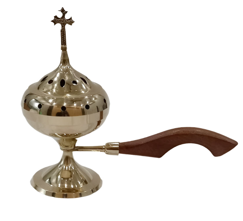 3.5x8 Inch Wooden Incense Burner with Cross Design - Perfect for Home, Meditation, and Spiritual Relaxation