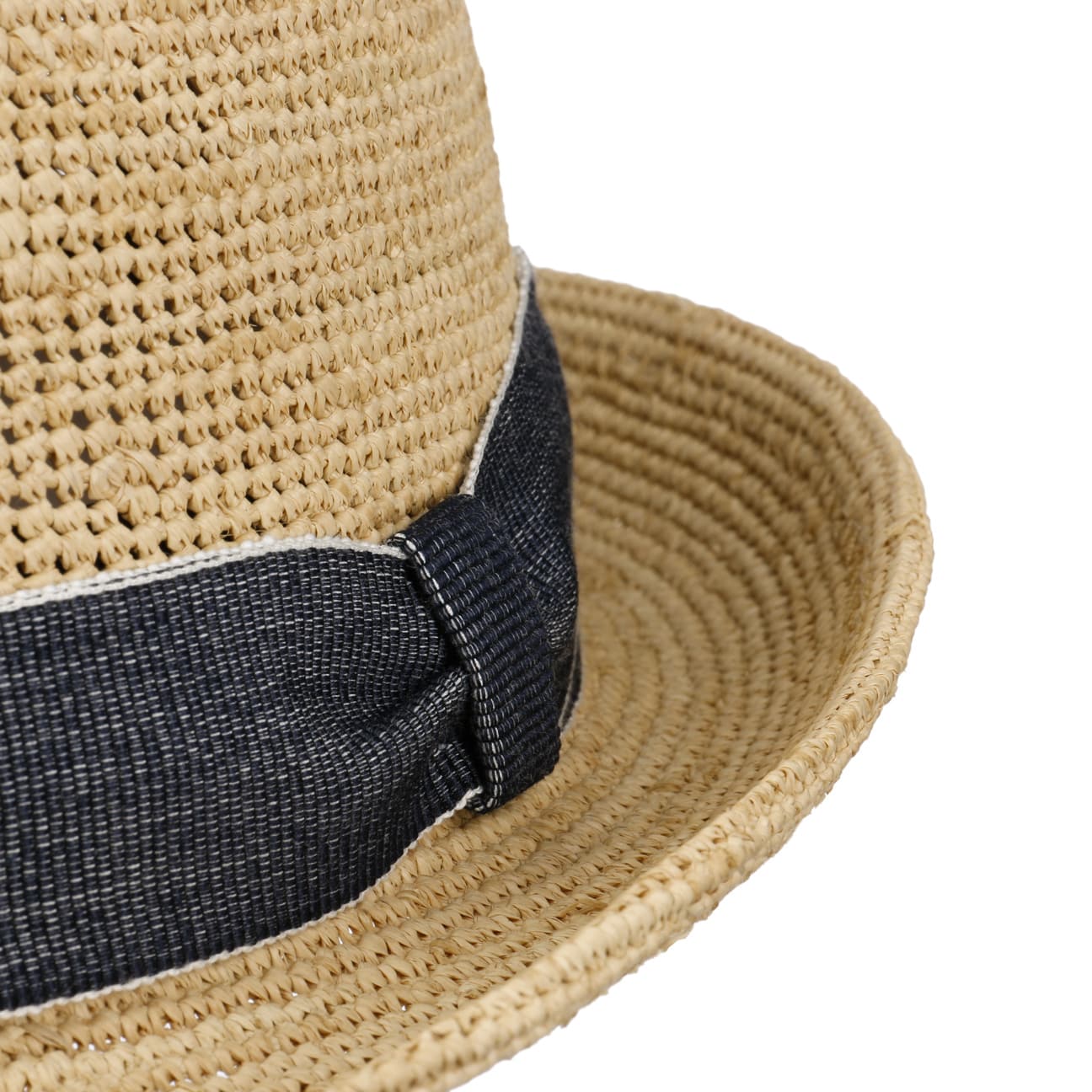 Stylish Lierys Crochet Trilby Raffia Hat for Women - Summer Beach Hat, Boho Fashion Accessory for Outdoor, Travel & Vacation