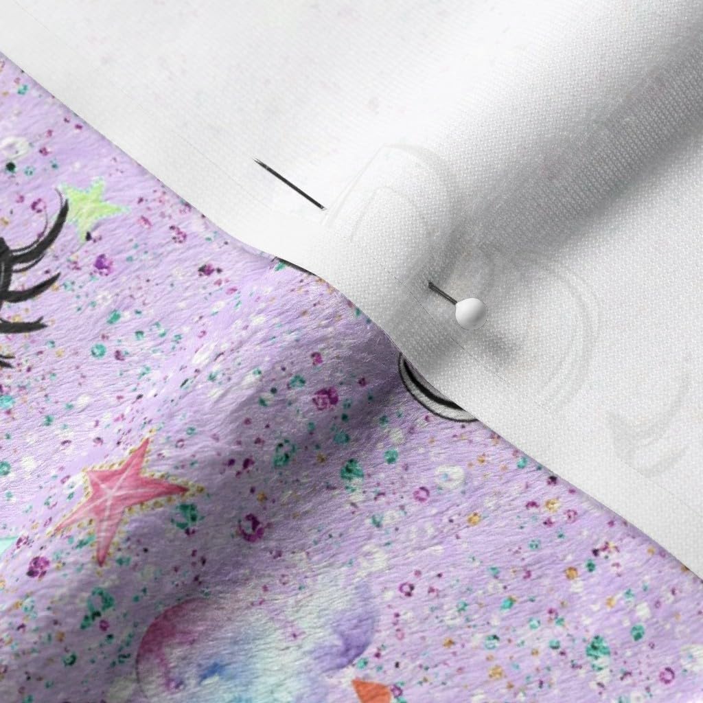 Unicorn Hearts Purple Confetti Printed Minky Fabric by The Yard - Soft Plush Material for Sewing Baby Blankets, Quilt Backing & DIY Crafts - Perfect for Nursery Decor, Gift Making & Home Projects
