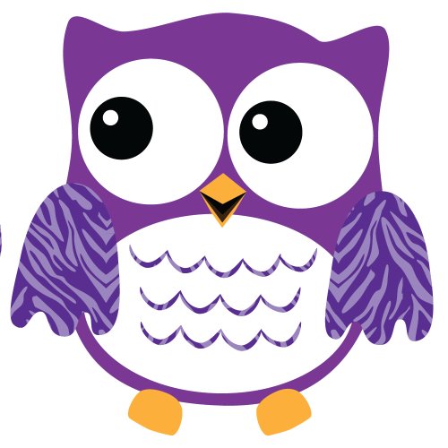 Fat Owl: Purple & Green