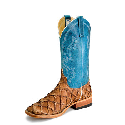 Anderson Bean Men's Cigar Matte Bass Blue Cowboy Boots - Premium Leather Western Boots for Men | Perfect for Rodeo, Country Dancing & Casual Wear