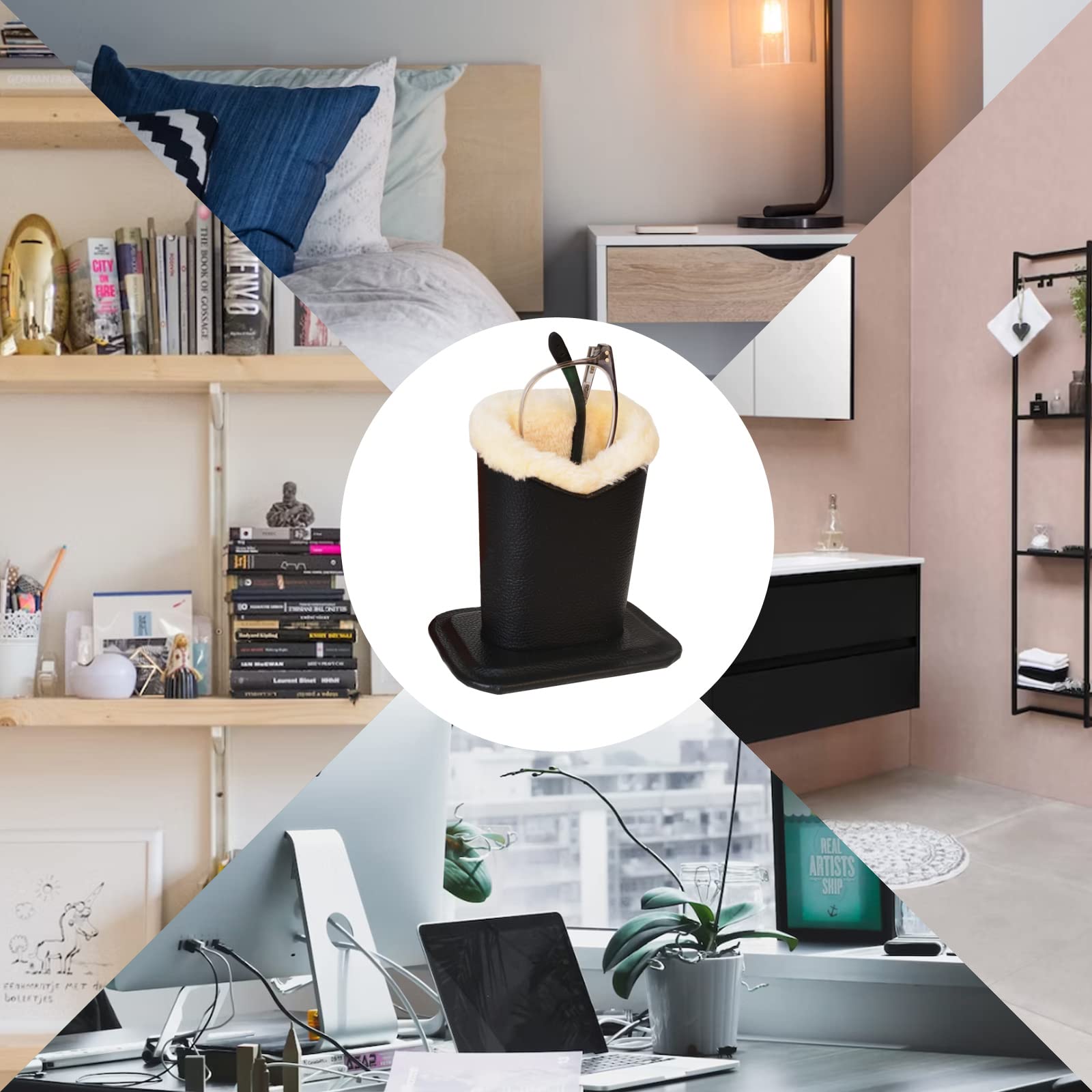 2 Pack Eyeglass Holder Stand - Desk & Nightstand Organizer for Eyewear
