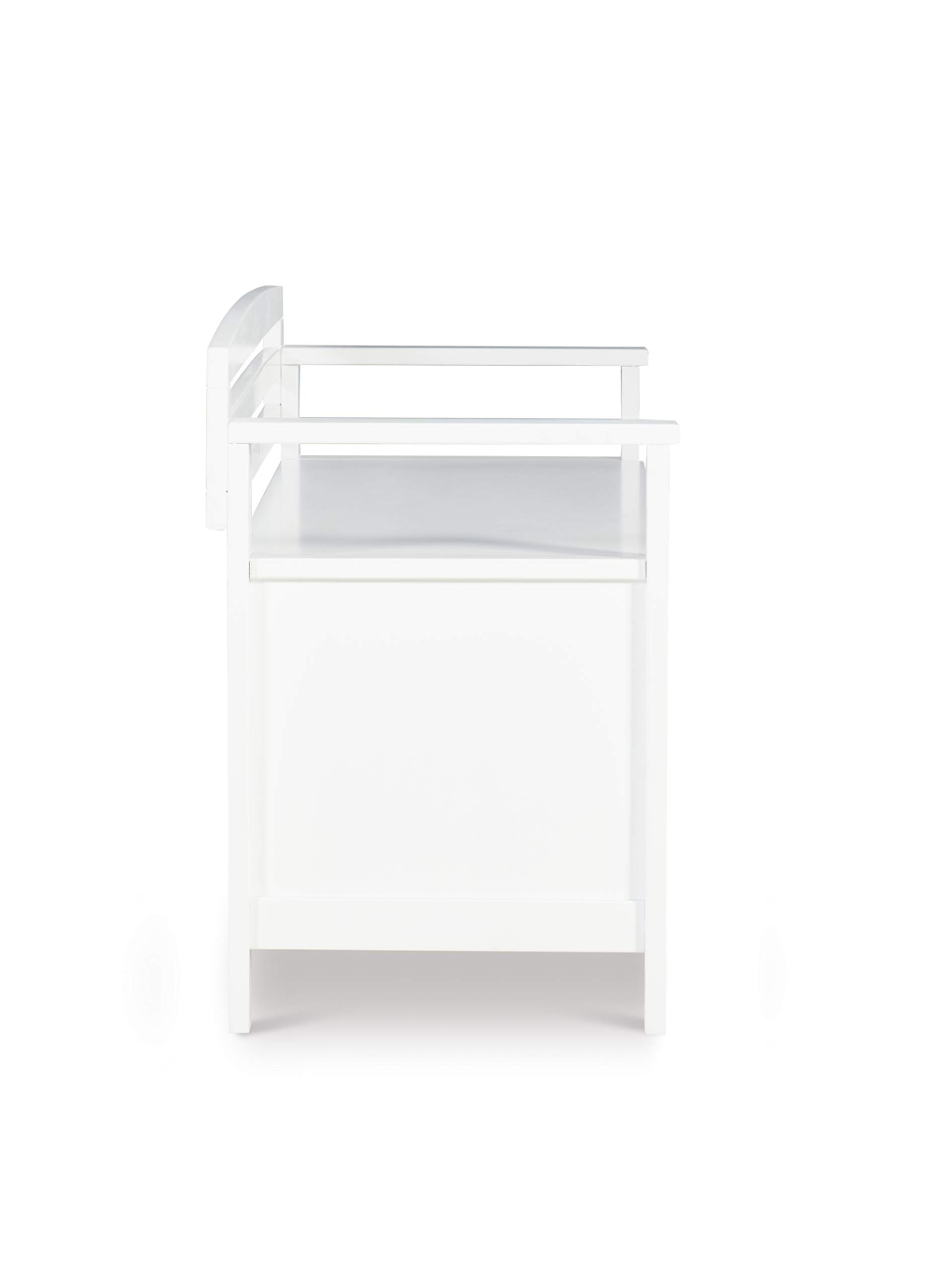 Linon Laredo Storage Bench - Upholstered Entryway Bench with Lift Top Seat for Shoe Storage, Modern Hallway Furniture for Living Room, Bedroom & Entryway Organization
