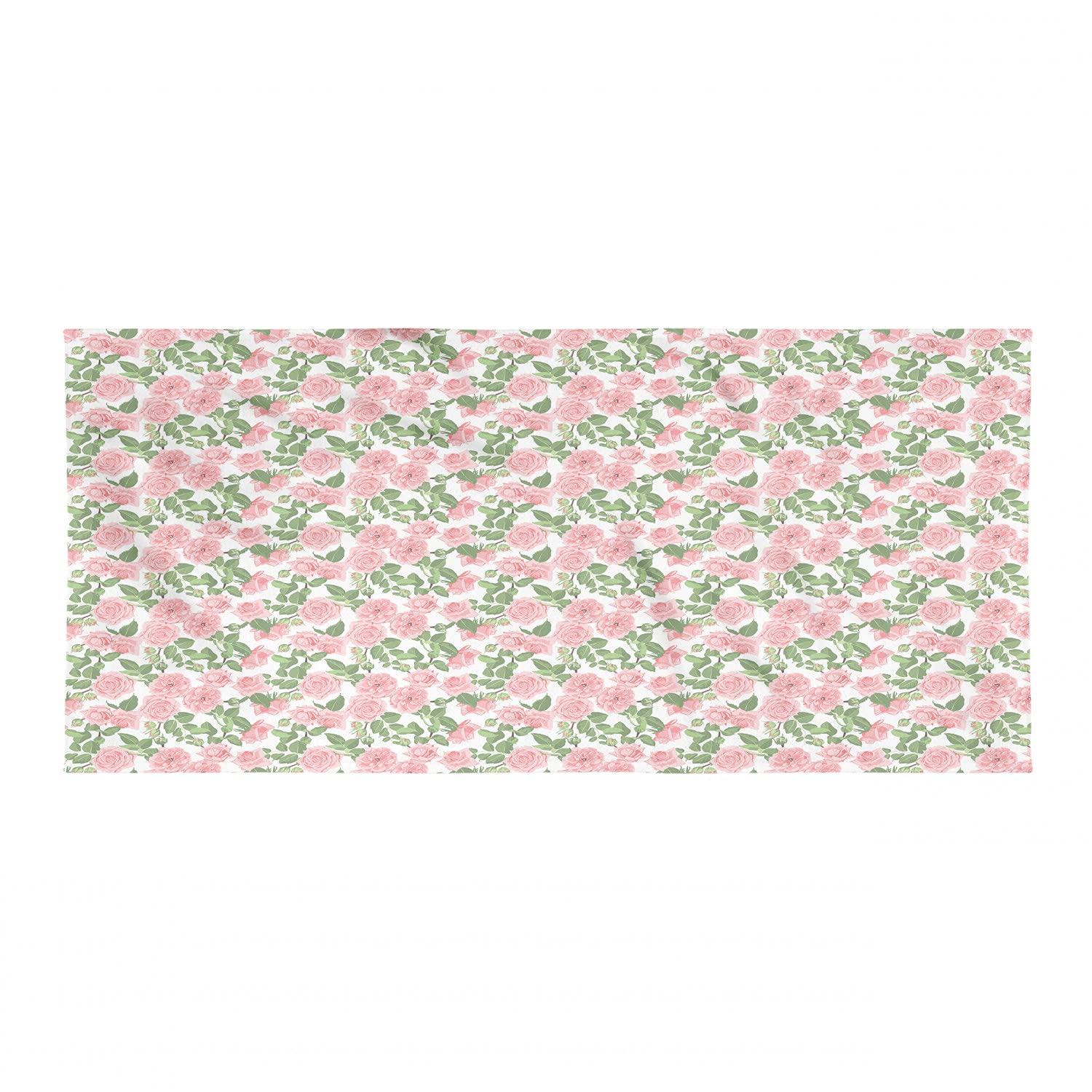 Ambesonne Peony Hiking Towel - Quick Dry Soft Lightweight Microfiber Towel with Vintage Floral Design for Camping, Backpacking, Sports - Perfect for Outdoor Adventures, Beach Trips, and Gym Use (Pink Olive Green)